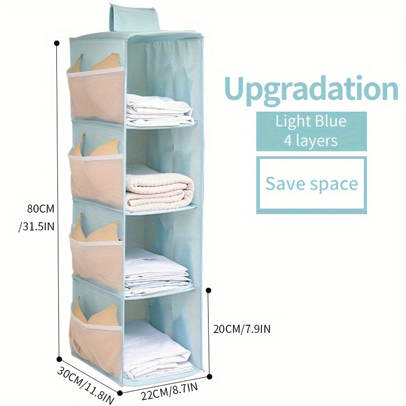 A Multi-functional Hanging Storage Bag For Clothes And Additions, Designed For Organizing Lingerie, Socks, And Other Items, Made Of Washable Fabric