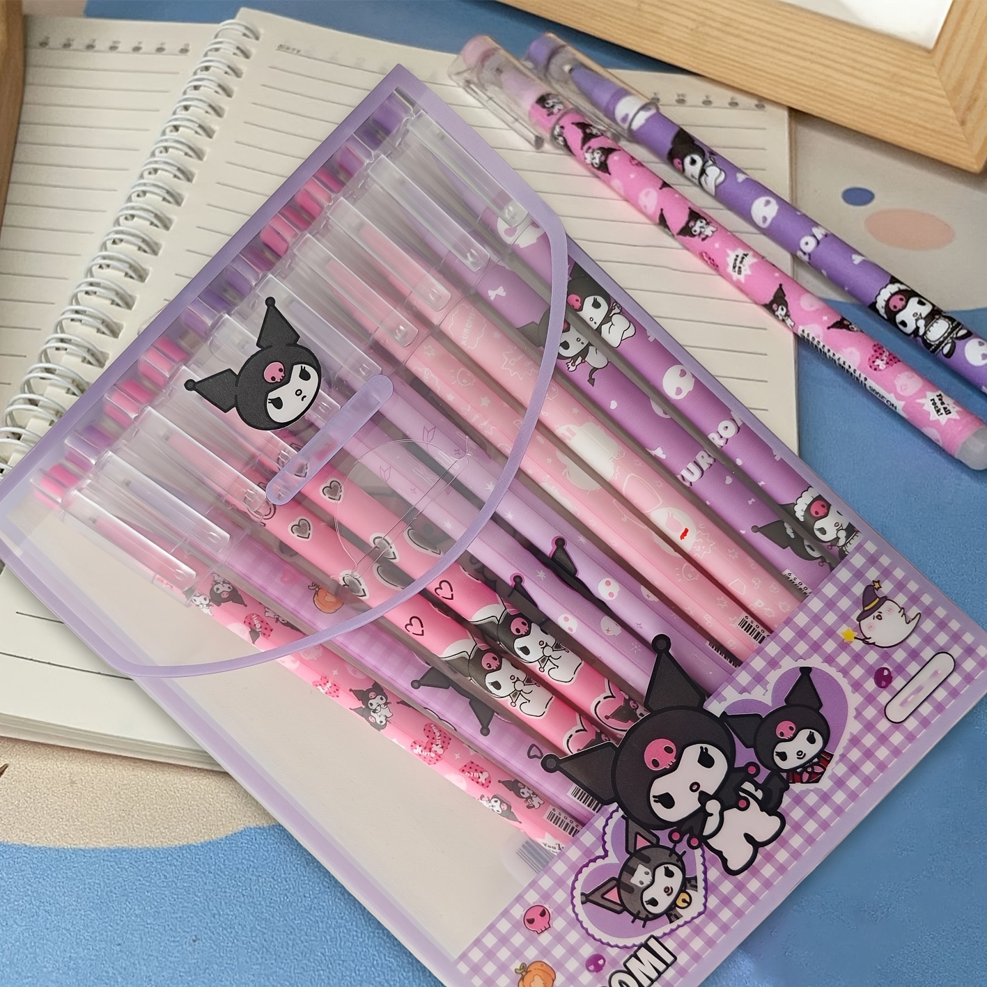 12pcs Erasable Gel Pens - Vibrant Design, Black Ink Smooth, Retractable And Refillable For Endless Writing Fun