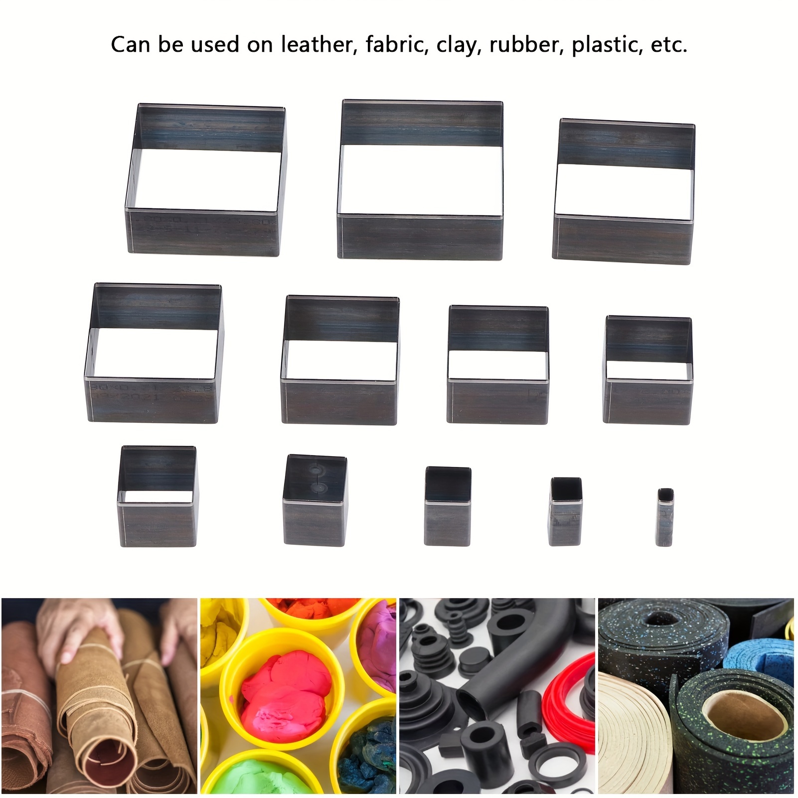 LiebeWH Alloy Steel Lip Shape Leather Cutting Dies Set - 2 Sizes (60x35mm & 50x25mm), For Leather, Fabric, Clay Crafting