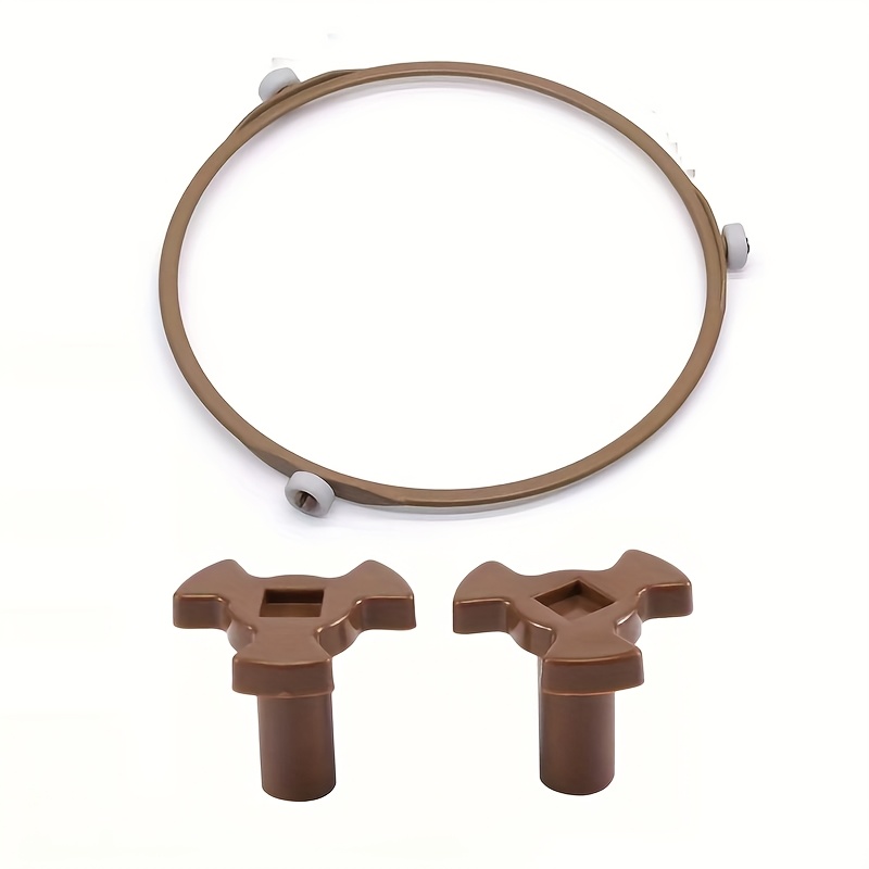 TEMU 3pcss 3pcs Set. A Microwave Oven Turntable Round Bracket And 2 Microwave Oven Base Rotating Core, Rotating Ring Roller Bracket