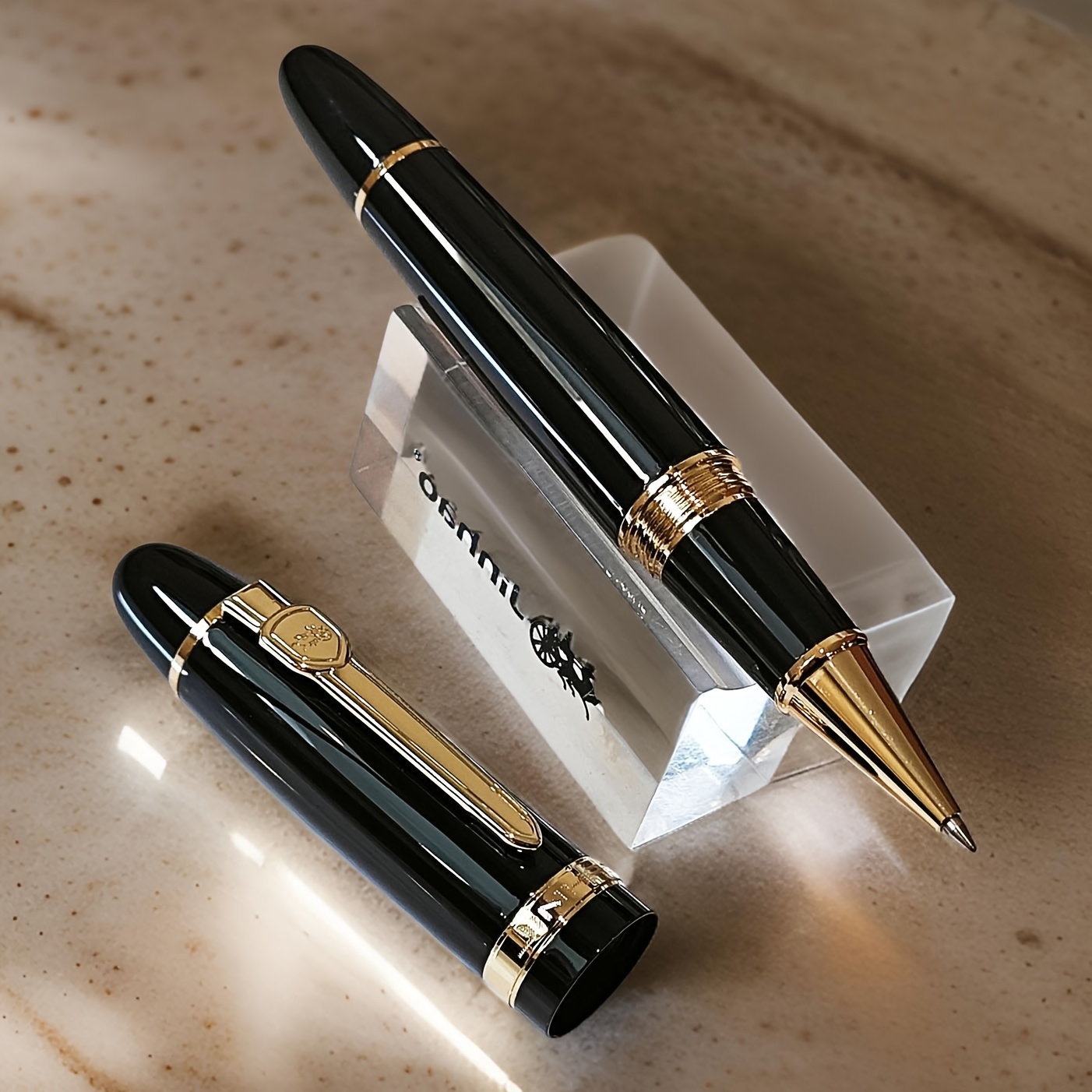 TEMU Luxury Heavy Metal Refillable Gel Ink Rollerball Pen, Medium Gel Pens, Stationery Office Supplies School Supplies