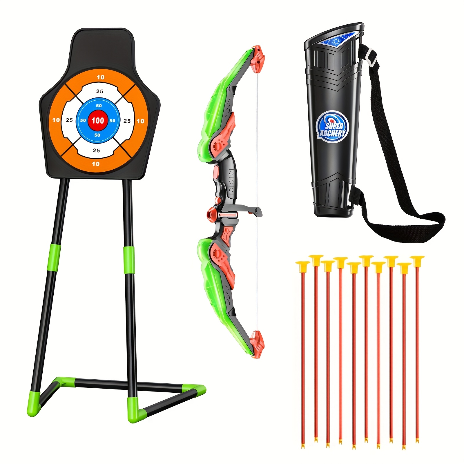 TEMU Temi Kids (non-electric) - With 10 Suction Cup Arrows, And , Outdoor Toys Christmas Halloween Thanksgiving Gift
