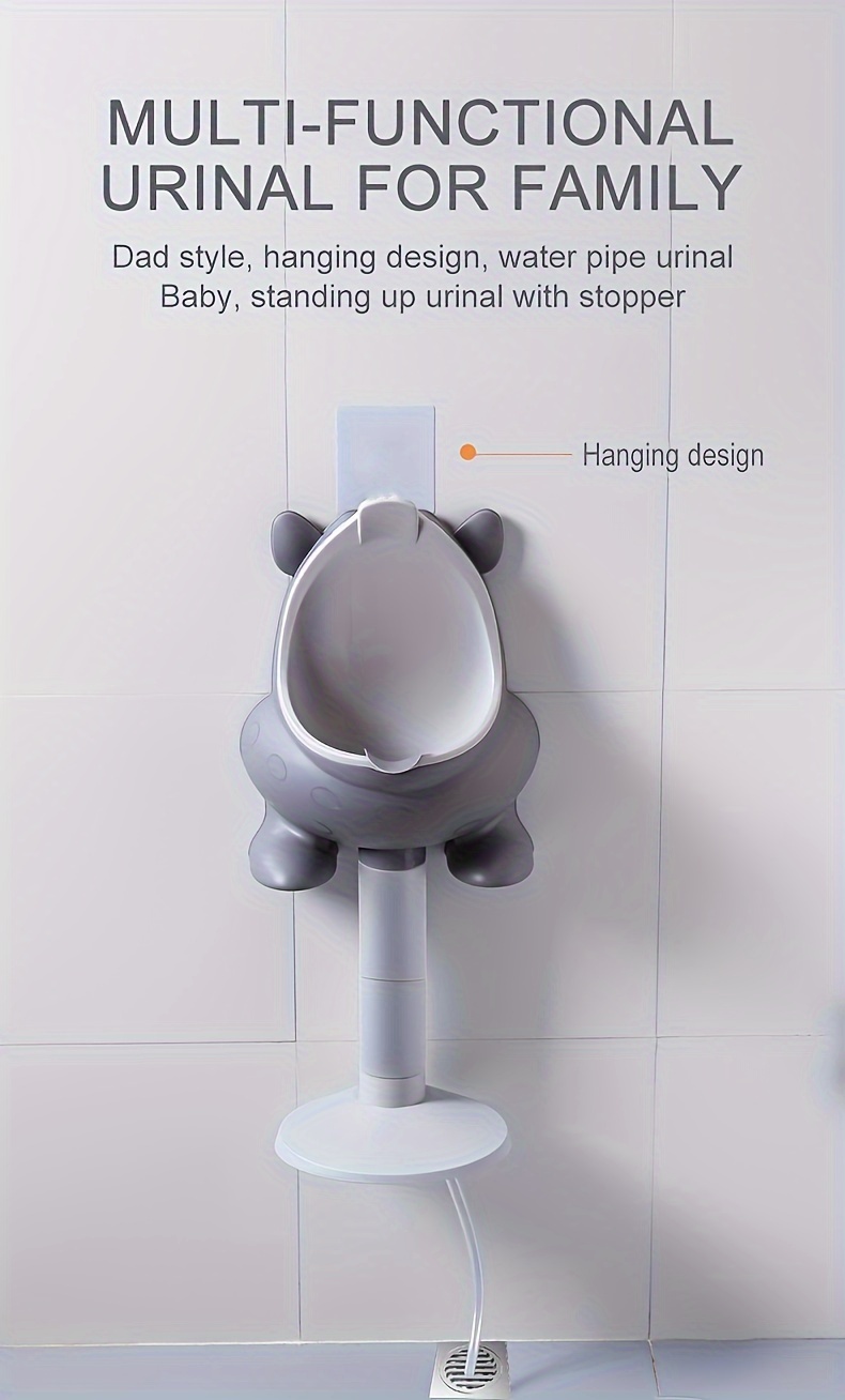 portable   fu   potty training urinal adjustable   assembly for boys girls light gray blue details 3