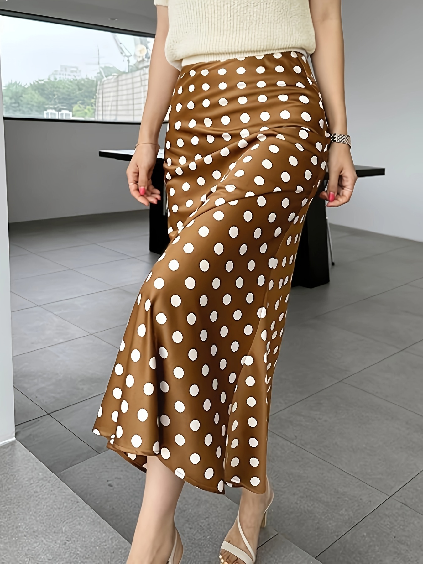 polka dot skirt sold on Temu United States