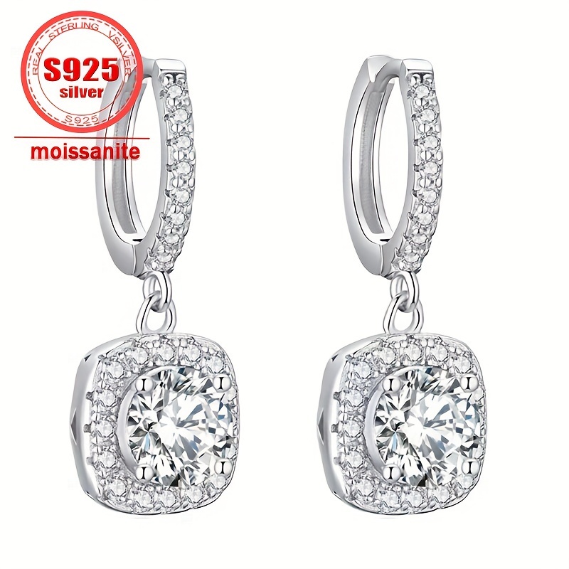 elegant 5ct moissanite jewelry set s925 sterling silvery necklace ring earrings with vvs clarity   weddings gifts 1ct 2pcs luxury gift   details 11