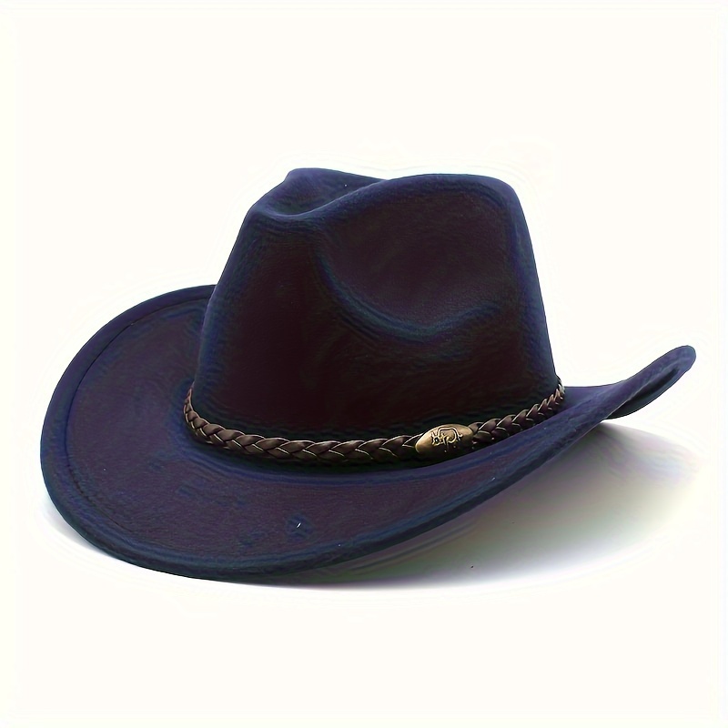 

Western Cowboy Hat - Boho Style, Polyester Fiber, Weaving Craftsmanship