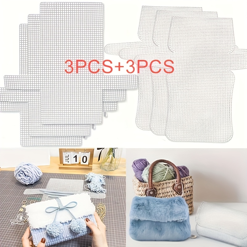 6pcs large clear plastic canvas sheets diy handmade bags pre