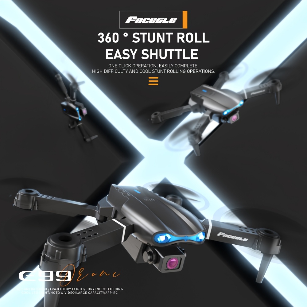 Nowy E99 Pro WiFi Dron z Podwójną Kamerą i Funkcją Utrzymywania Wysokości - Idealny dla Początkujących, Zabawa na Świeżym Powietrzu, Doskonały Prezent na Boże Narodzenie, Halloween, Dziękczynienie, Prezent Świąteczny,Przenośny Quadcopter,Płynne Sterowanie,Niezawodna Wydajność