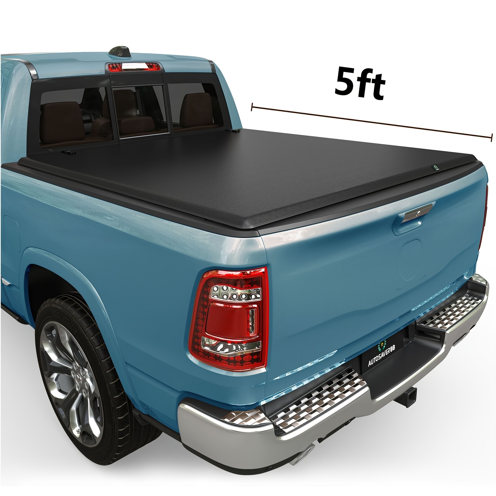 TEMU 5ft Soft Tri-fold Truck Bed Tonneau Cover For Frontier 2005-2024 Waterproof