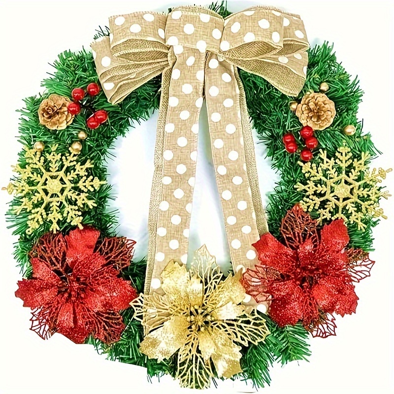 12pcs Sparkling Plastic Snowflake Ornaments for Christmas Tree