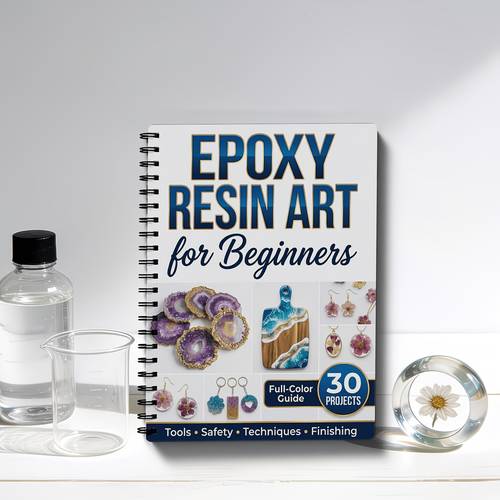 art handbook with 30 beginner projects manual to mastery suitable for mixing curing techniques color matching glitter mold making diy crafts resin projects demolding tutorials