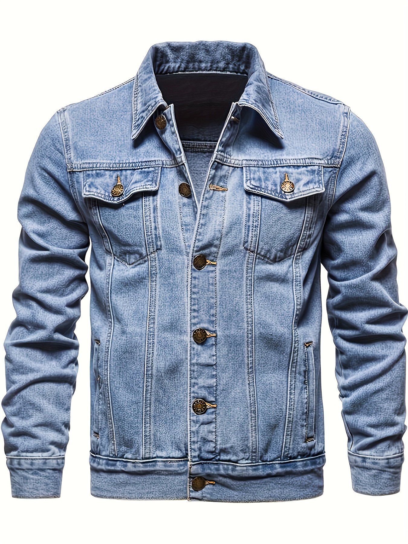 Men's Casual Washed Denim Jacket