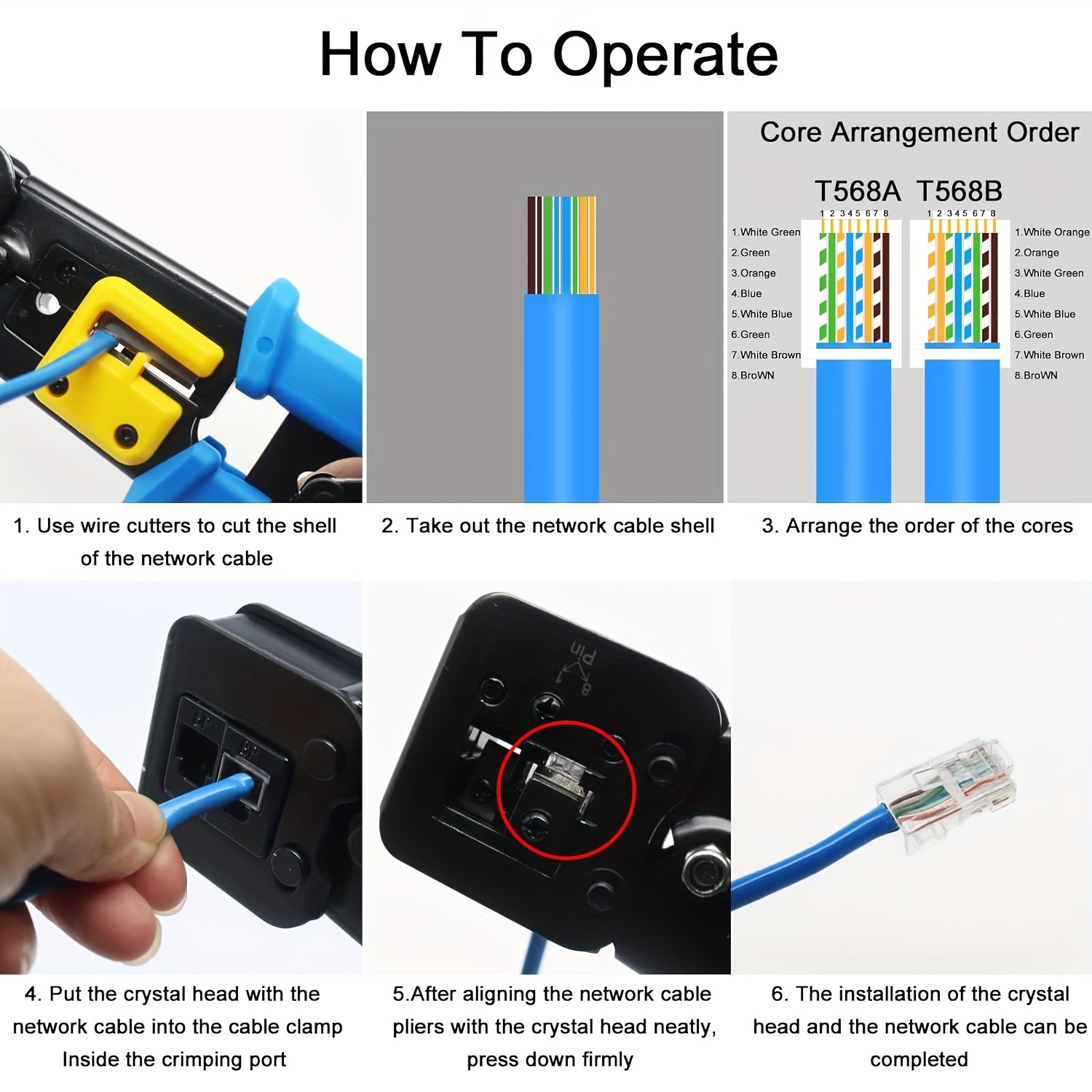 PETECHTOOL 100-Pack RJ45 Cat6a Connectors - Gold Plated Pass Through Ends For Ethernet Cables