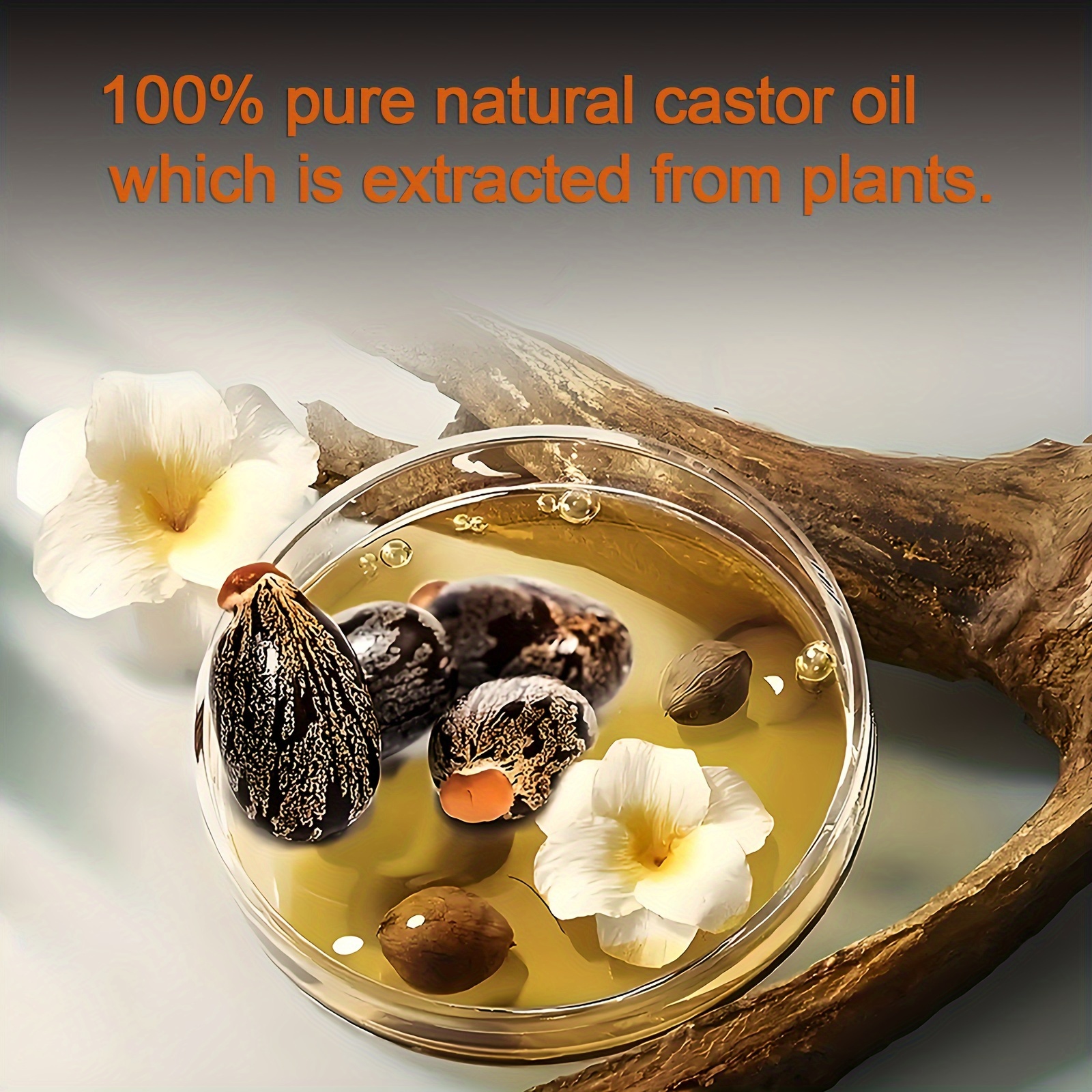 castor oil   cold pressed rich hydration for dry hair eyelashes eyebrows light beige scalp nails and body care essential oil unrefined hexane free details 0