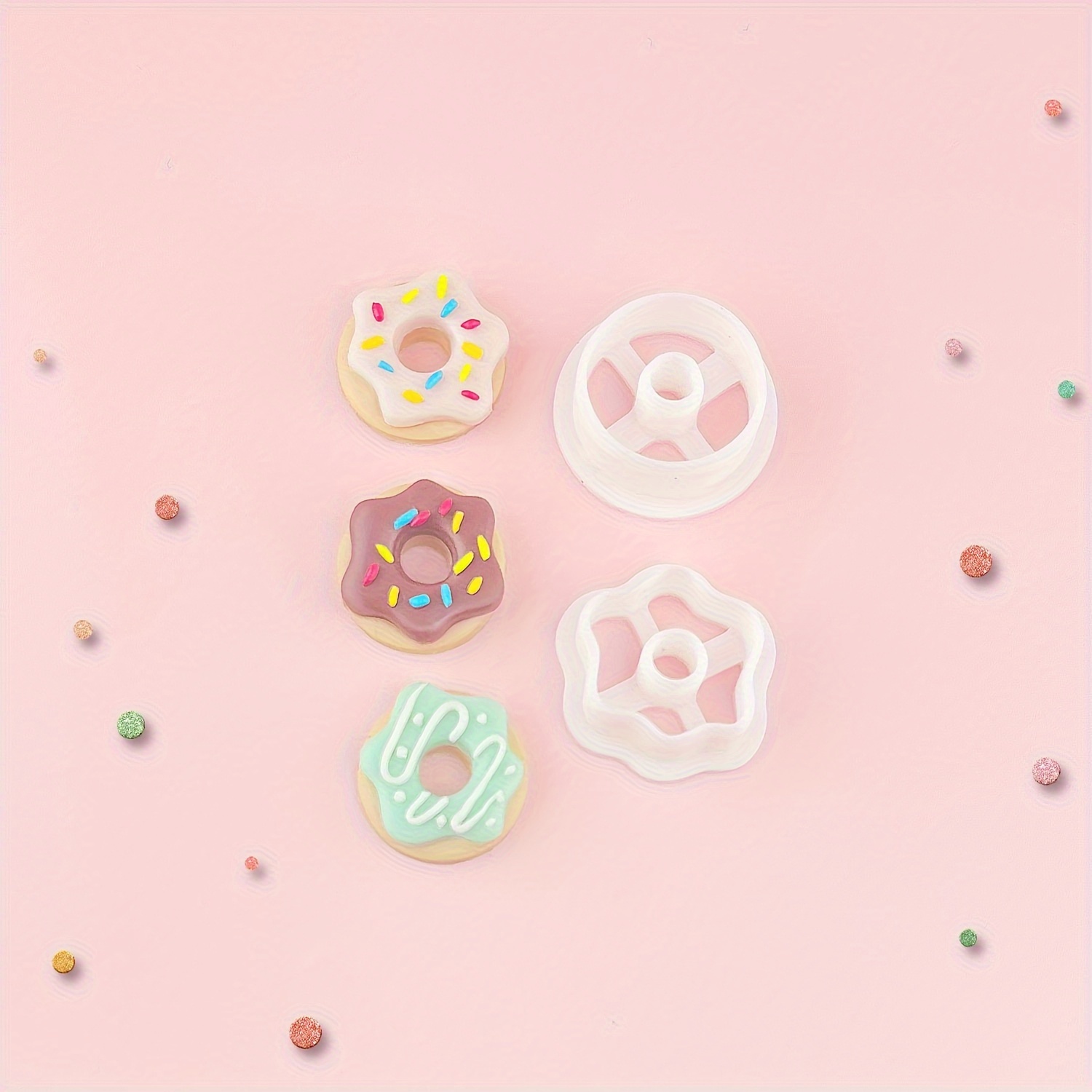 

Polymer Clay Cutter Molds Set Of 2, Donut Shape Earring Cutting Tools, Diy Jewelry Making Design Accessories, Plastic