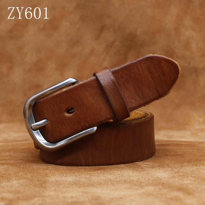 spot wholesale high end   cowhide belt business genuine leather wide waistband mens alloy   belt pin   pants belt