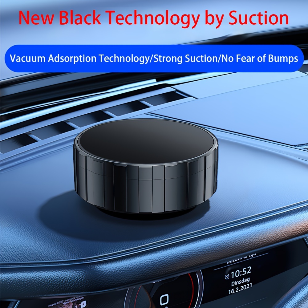 

Compact Car Phone Mount With Vacuum Adsorption Technology, Strong Suction Magnetic Dashboard Holder, Abs Material, Screen Safe Non-adhesive Grip For Navigation - Universal Vehicle