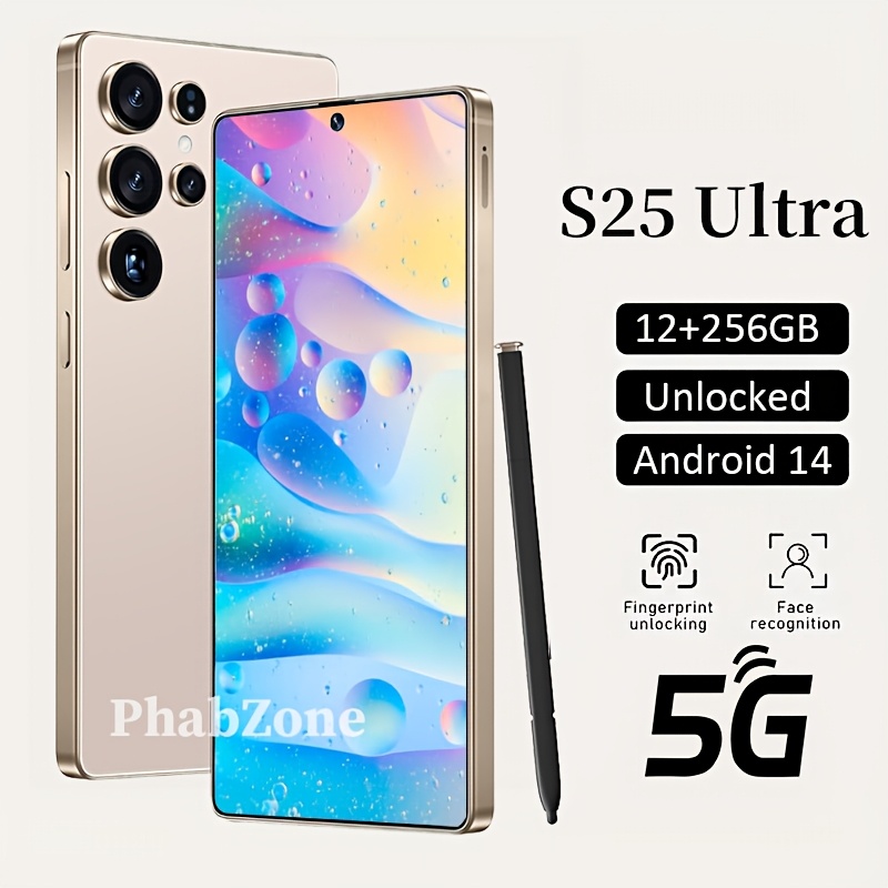 item picture S25 Ultra Unlocked 5G Smartphone | 12GB+256GB, 6.8Inch HD Display, Face Recognition, High-definition Cameras, Modern, Durable Build, Android 14, 5G Capable, USB Type C, Dual SIM