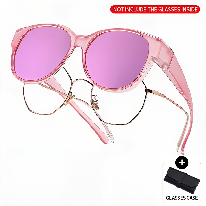 Oval Vintage Glasses Fit Over Fashion Glasses, For Men And Women Driving, Perfect Daily Wear, Photo Props, And Gift For Birthday, Valentine's Day, Christmas, Perfect For Summer, And