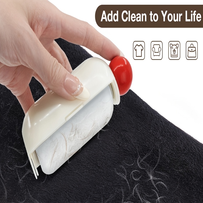 2 in 1 lint pet hair remover roller washable fabric shaver with   cover portable sticky gel roller for clothes furniture car seats manual no electricity needed travel sized repeat us details 5