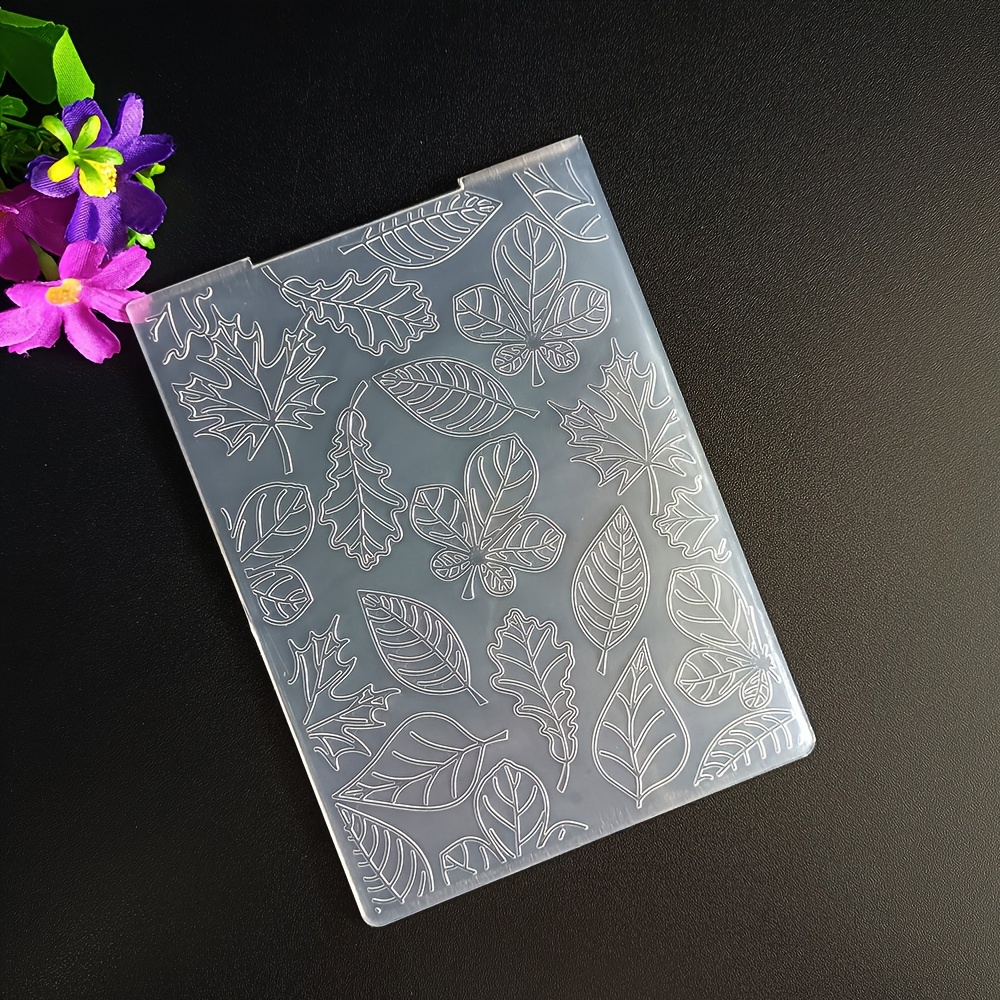 

Leaf Pattern Embossing Folder For Diy Scrapbooking, Card Making & Photo Albums - Pvc Craft Tool