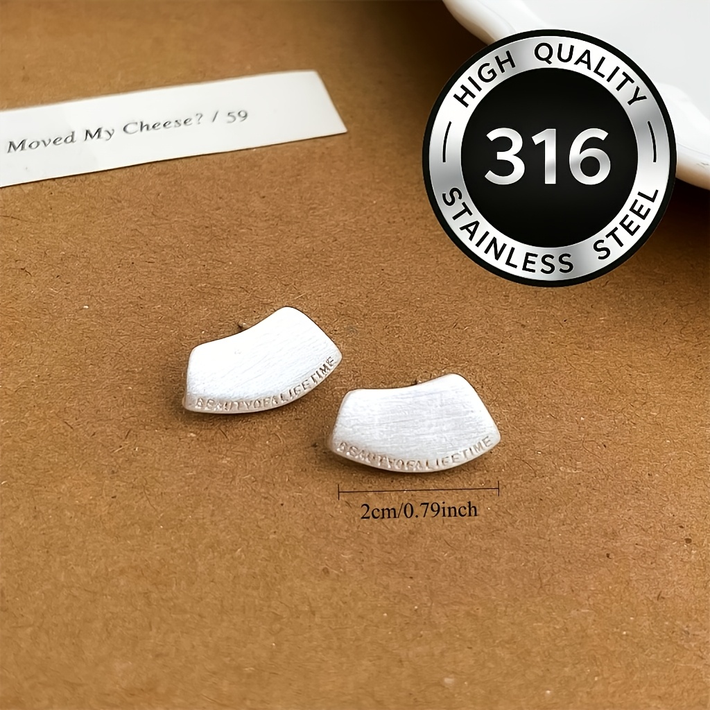 TEMU 1 Pair Exquisite Fashion Brushed Earrings, Suitable For Men And Women, Ideal For Jewelry Additions And Party Gifts