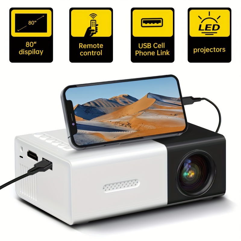  Portable 4K Projector - Home Theater Experience Outdoor Movie  Projector with Enhanced Audio : Electronics