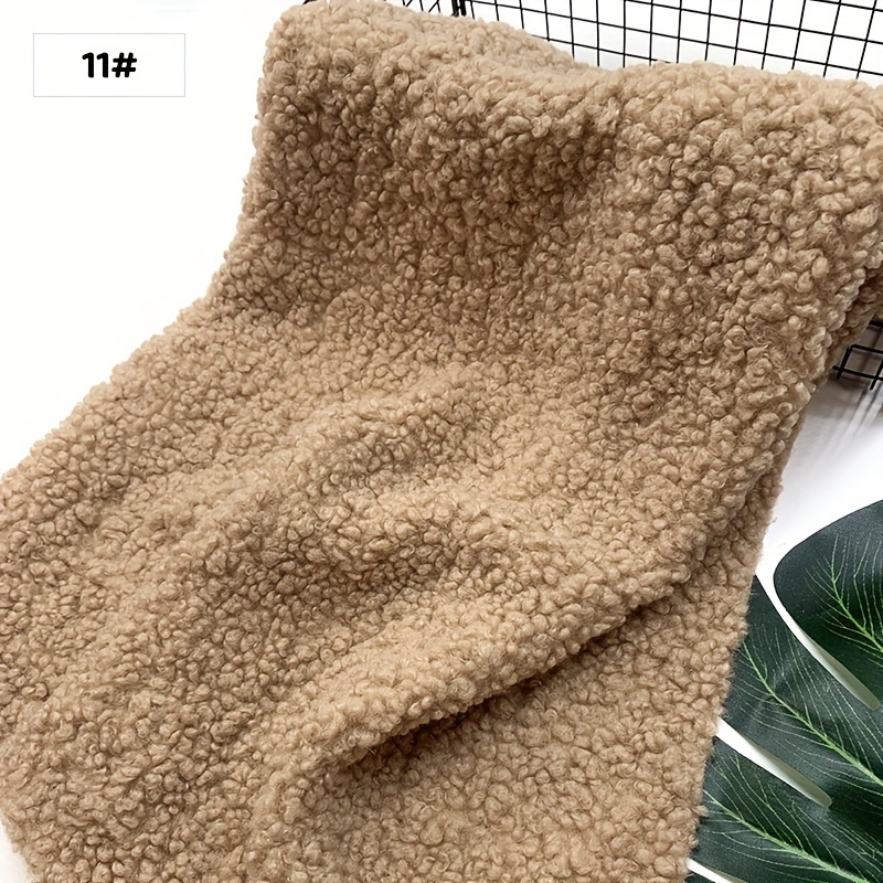 Image of 100% Polyester Altai 45x50cm Plush Sewing Fabric Solid Color Fabric Artificial Plush Plush Fabric