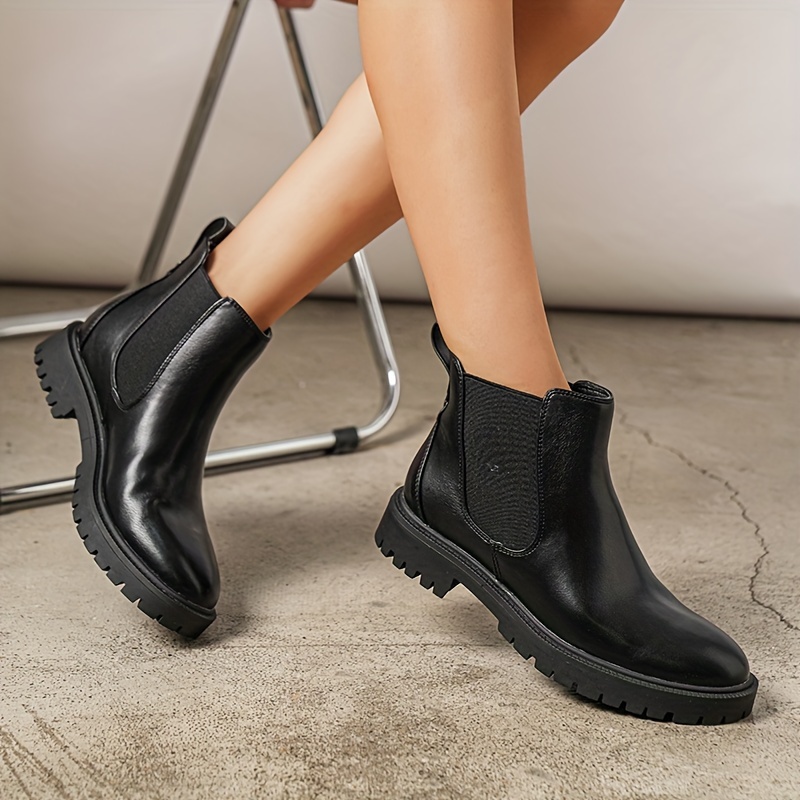 

Women's Low Heel Chelsea Ankle Boots Fashion Slip On