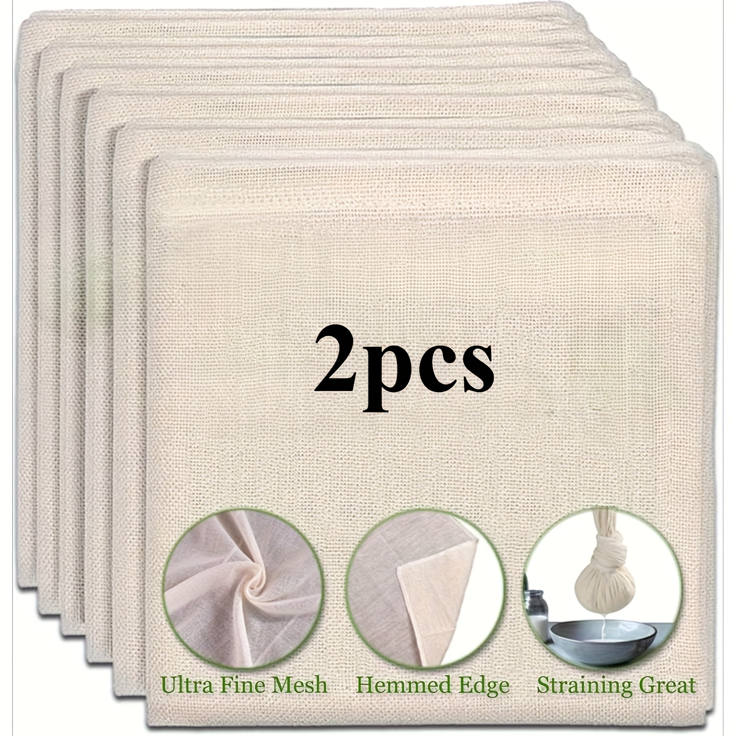 2 4 6pcs unbleached cheese cloths reusable and washable gauze with edge locks 20x20 inches   cooking baking and cheesemaking   and durable kitchen essentials food preparation kitchen decor smooth texture