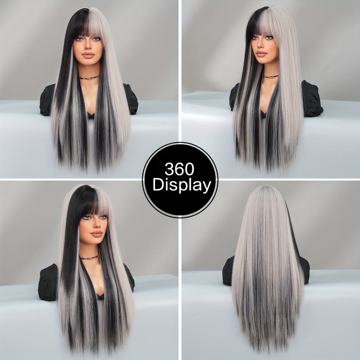 halloween dress wig costume wigs women long straight ombre - Temu