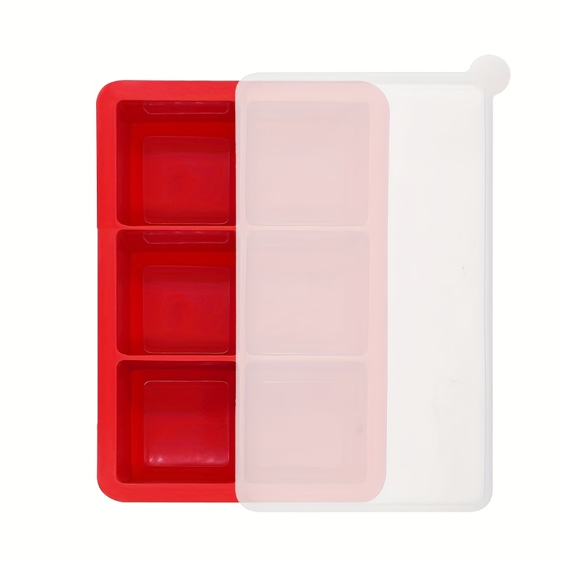 TEMU Large Ice Cube Tray: Ice Cube Maker For Silicone Old Fashioned Ice Cube Trays - 2inch Huge Cubed Ice Trays