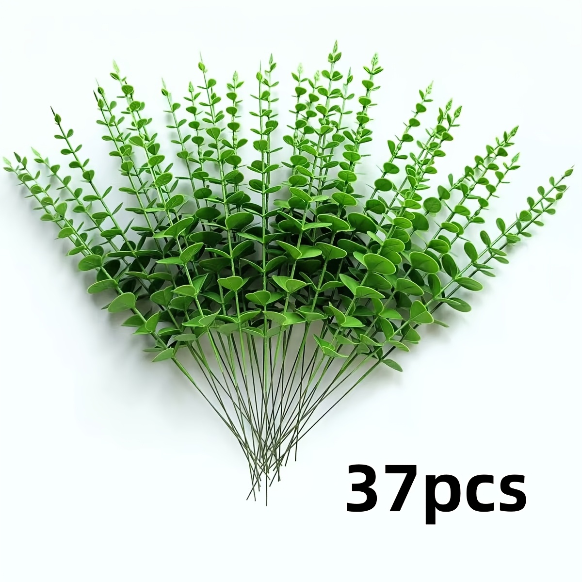 TEMU Eucalipto artificial y hojas de eucalipto - Vegetación simulada realista, adecuada para decoración de , estantería, oficina, mesa de comedor,