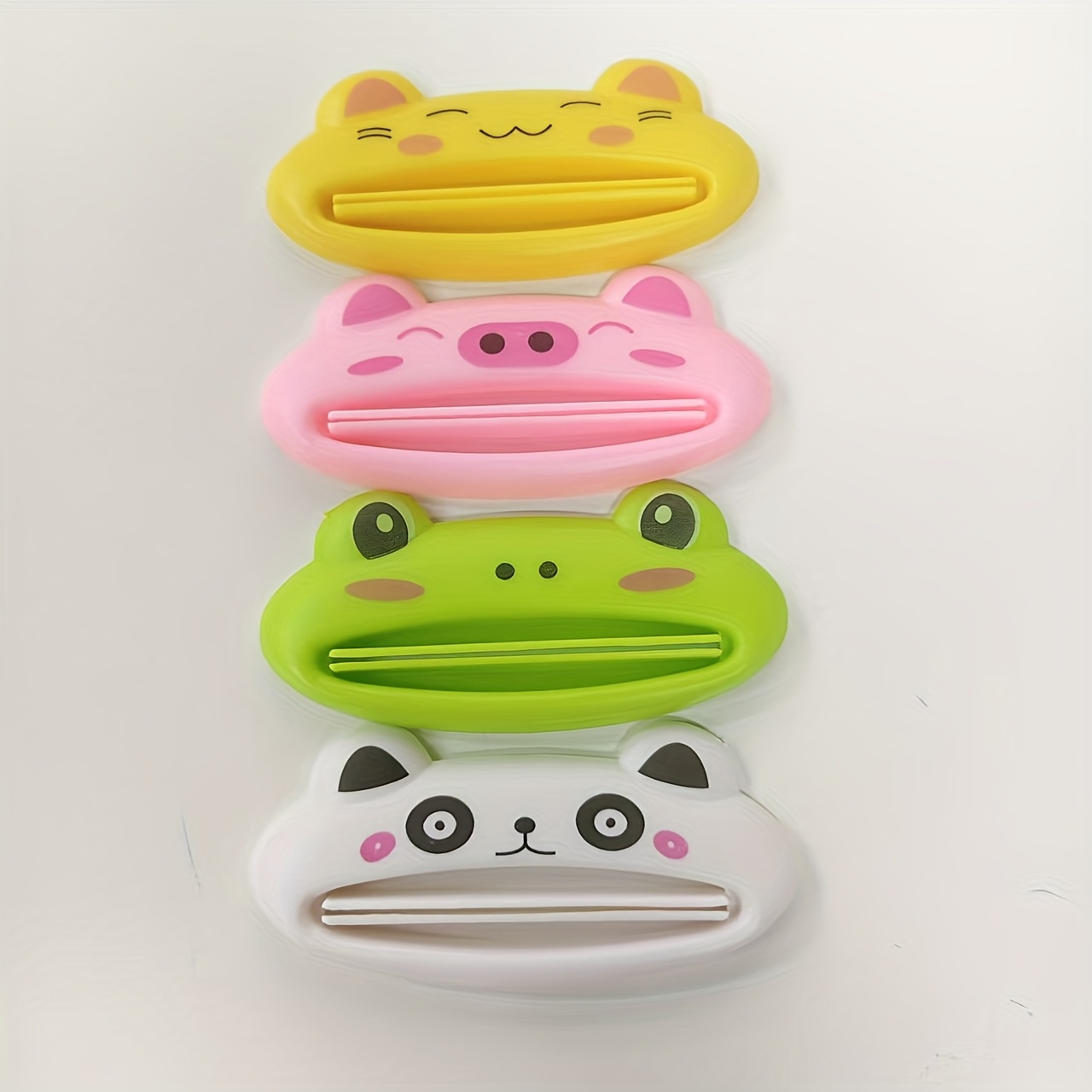 Set Of 4 Toothpaste , Clips For Toothpaste, Facial Cleanser, And Hand Cream, Manual Squeezer For , And Sample Roller Press
