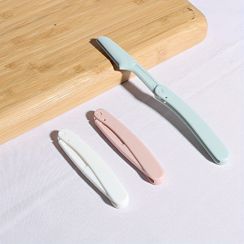 3pcs Set Women's Facial Razor, Eyebrow Shaver, Skin Flat Razor, Facial Shaver, Skin Smoothing Tool, Remover, Suitable For Folding Travel Face