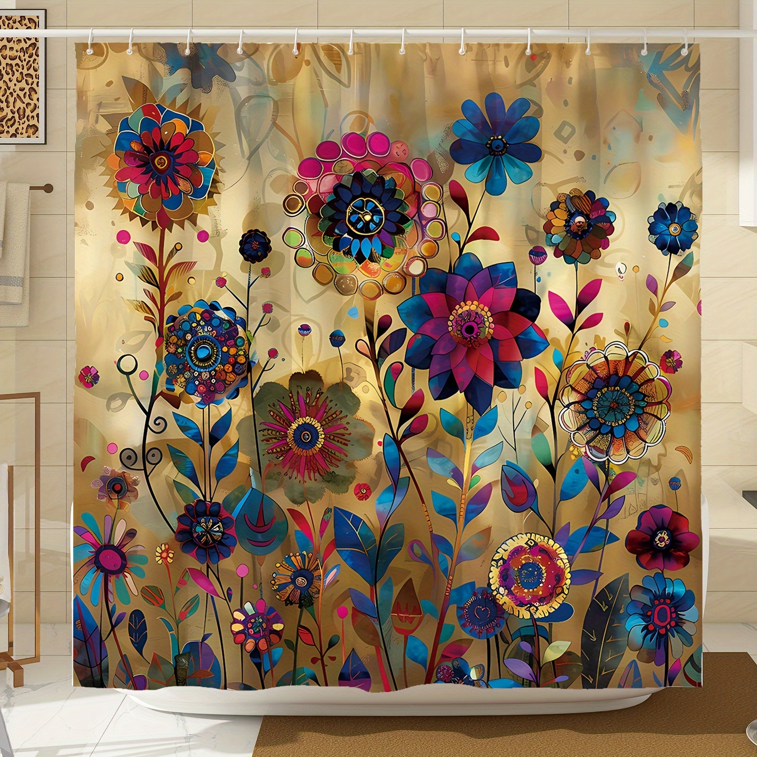 

Curtain - , , Moisture-repellent Polyester 12 - - For Bathroom Decor, 71x71 , To Install And