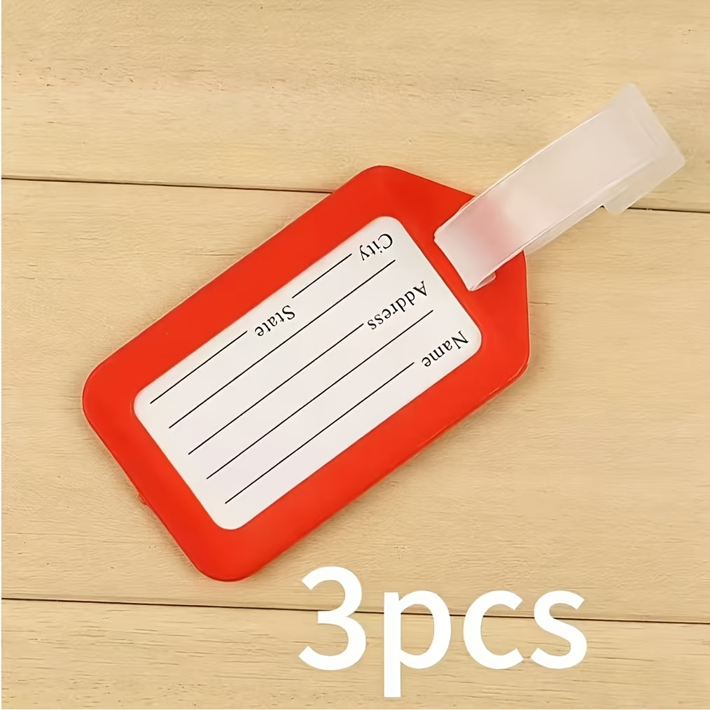 3pcs Plastic PP Luggage Tag Set for Travel