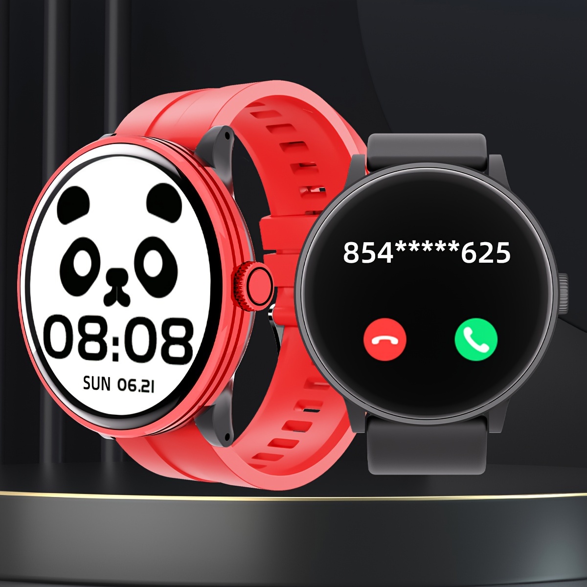 Smartwatch Mujer Hombre Reloj Inteligente Rojo Smart Watch Deporte