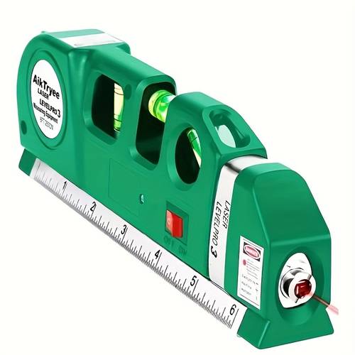 1pc 2pcs laser level tool kit multipurpose cross line leveler with 8ft 2 5 rulers battery powered portable for picture hanging cabinets tile walls diy gift