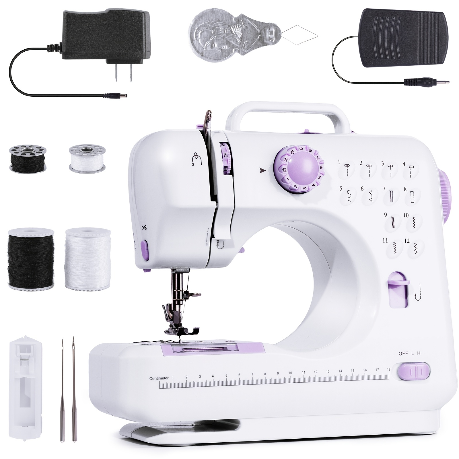 

Lovewe Portable Electric Sewing With 12 Stitches Patterns, Adjustable Speed, Overlock, Multifunctional Home Sewing Machine , Beginners, Hobbyists, Lightweight, , Repair, Diy, Crafting