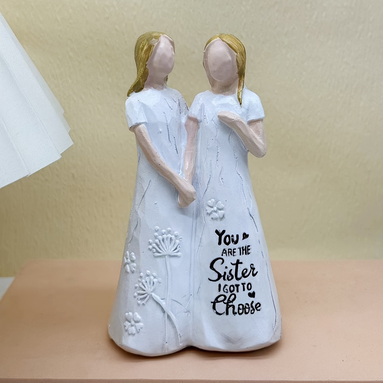 Resin Sisterhood Figurine Handwritten Quote 