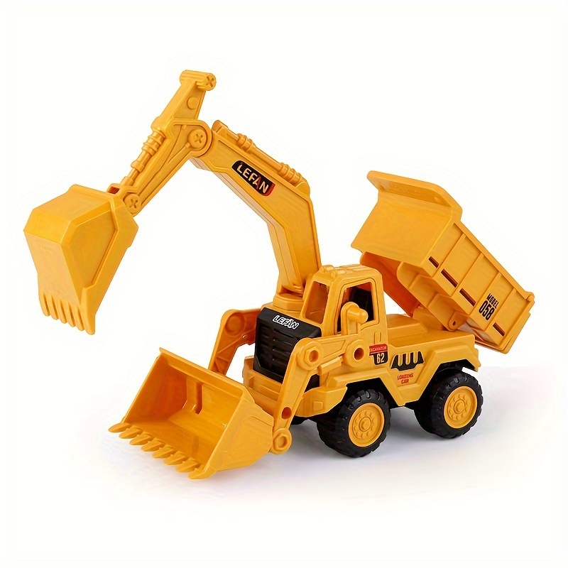 

High Quality Inertia Engineering Vehicle Simulation Multifunctional Excavator, Bulldozer, Tipper Truck, 3 In 1 Toy Birthday Gift