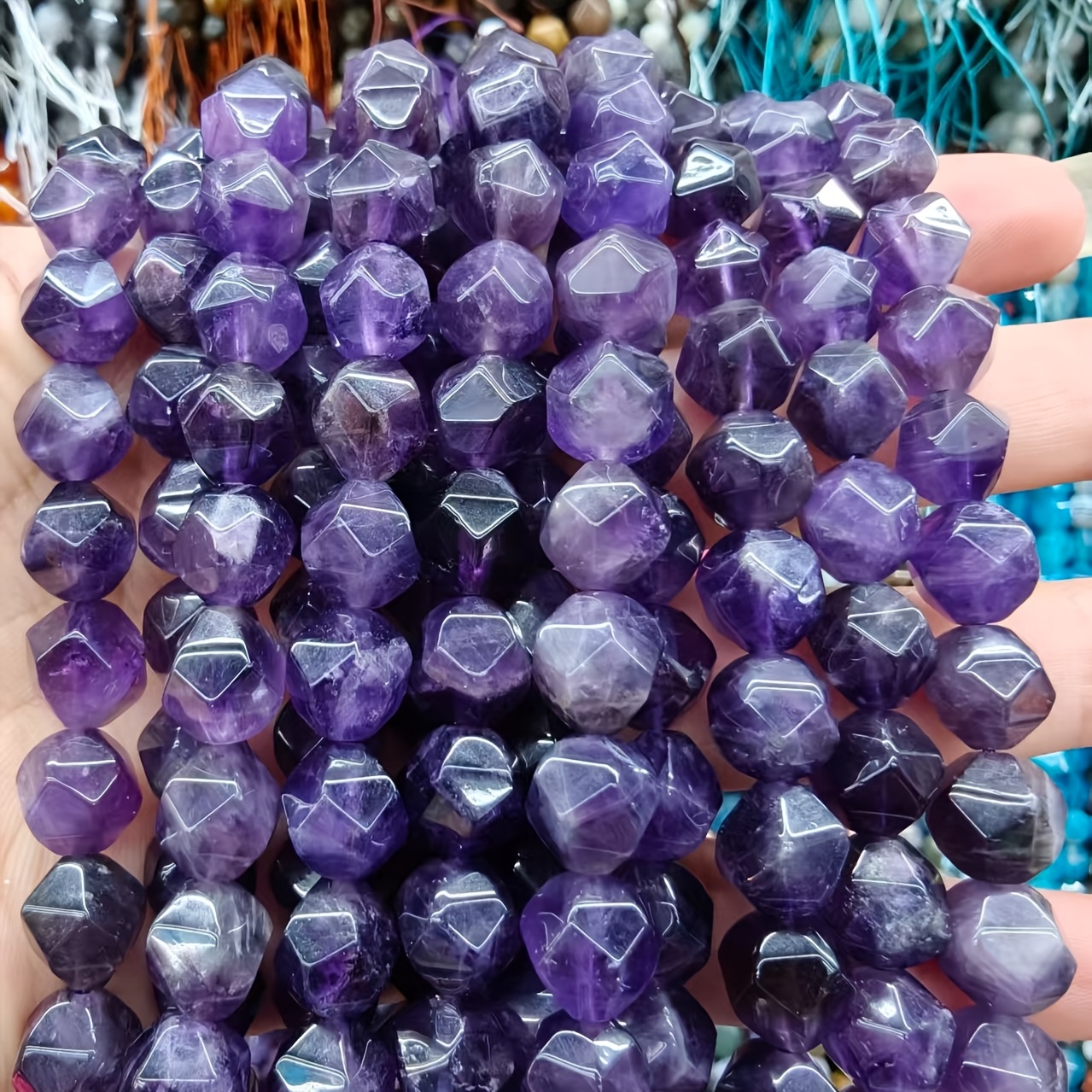 TEMU 10pcs Stones 8-12mm, Irregularly Shaped And With Natural Random Cuts