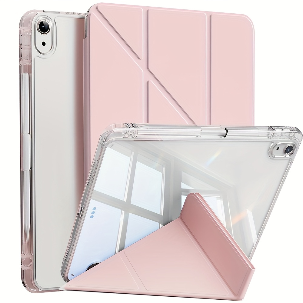 TEMU Case For Ipad (a16) 11th Generation 11 Inch 2025/for Ipad 10th .9 Inch 2022, Slim Stylish Clear For Ipad Case With Pencil Holder, Mutil Folding