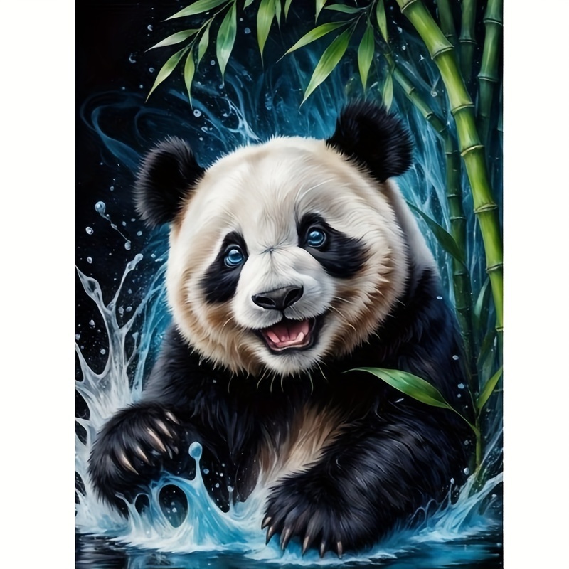 

Round Diamond Painting Kit 30x40cm, 5d Full Drill Panda Embroidery Mosaic Art Craft, Acrylic Diy Paint By Numbers, Ideal Handmade Gift For Holidays