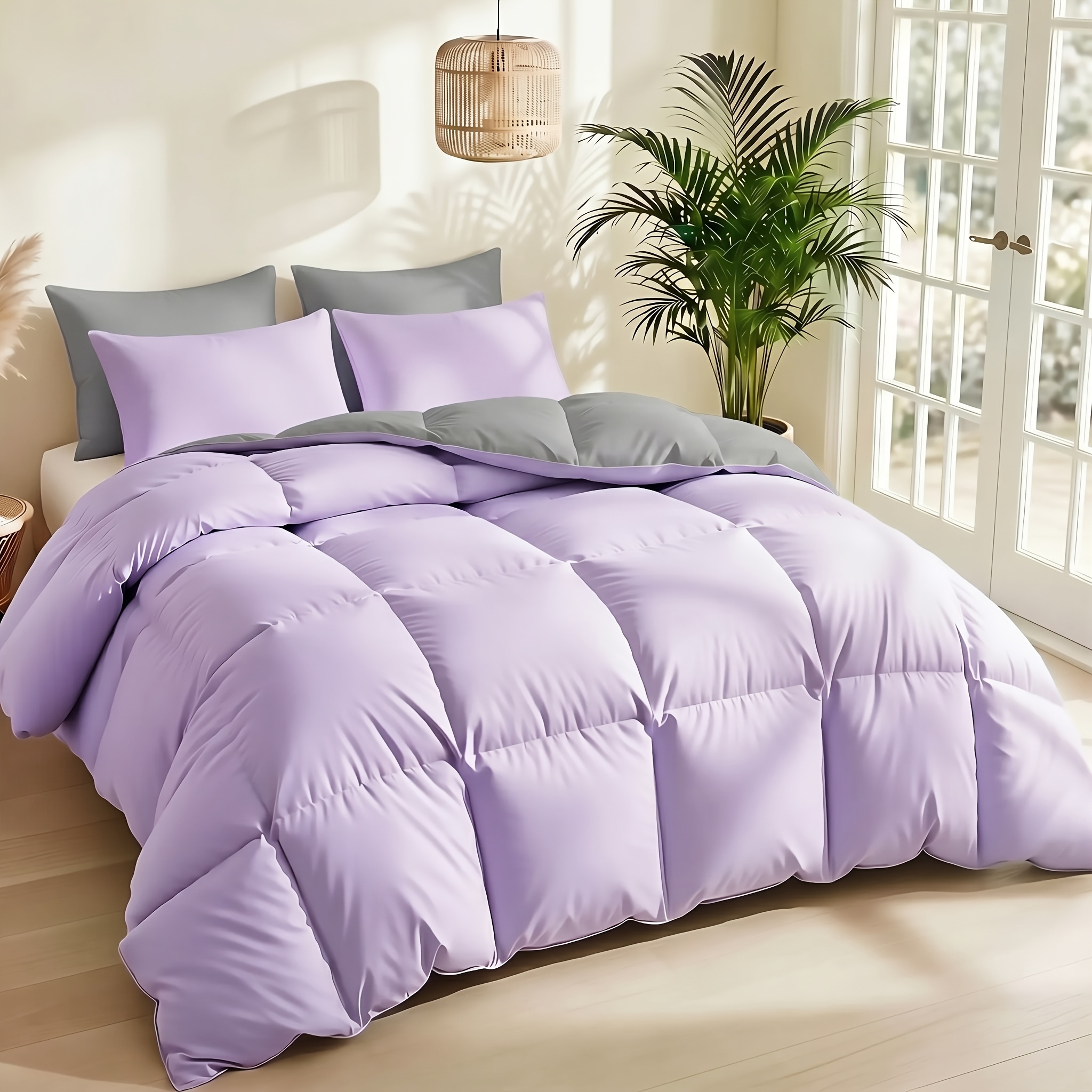 TEMU 2/3pcs Plain Checkered Quilt, The Fabric Is Soft, Comfortable And Breathable. Suitable For Various Types Of Beds. Applicable Throughout ,