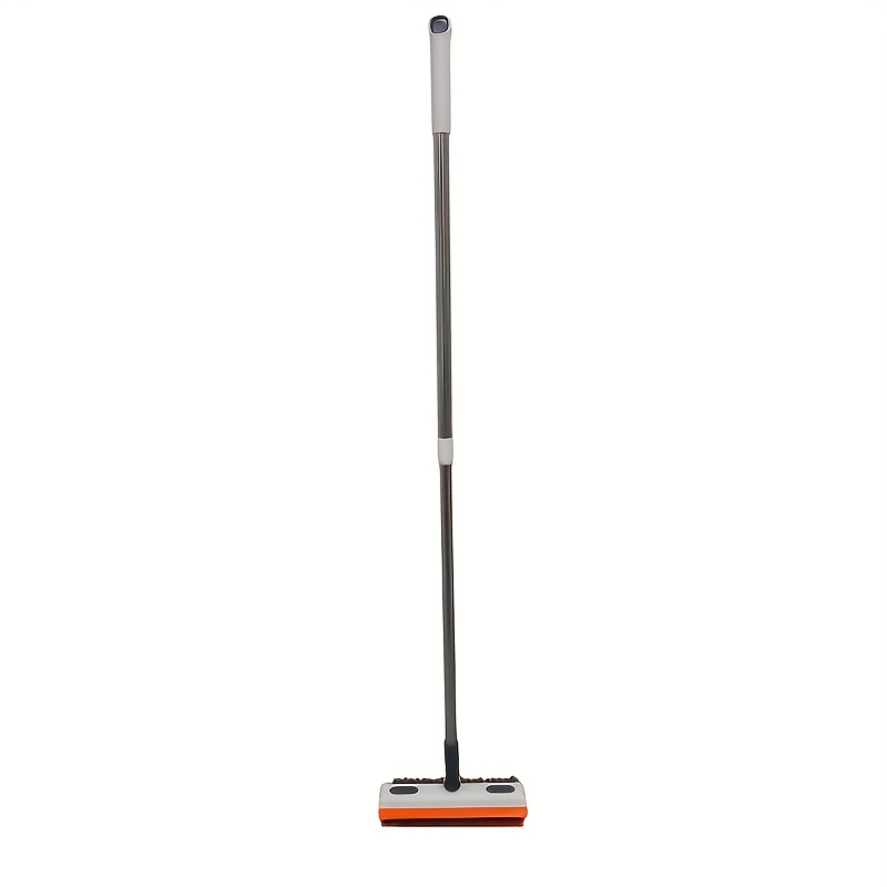 TEMU Ldq Extendable Floor Scrubber With Dispenser - Durable Stainless Steel Handle, For & Bathroom Cleaning