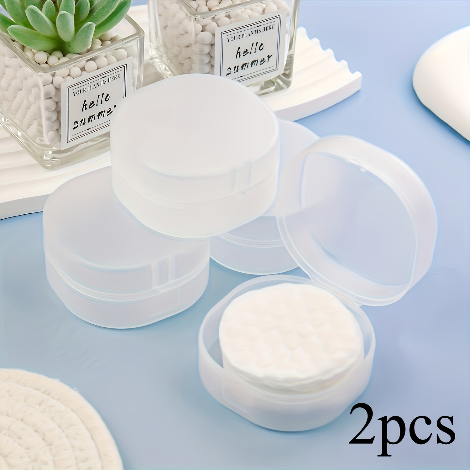 2pcs Cute And Compact Makeup Pads, Hair Clips, And Hair Tie Organizer, Stylish And Small Tools