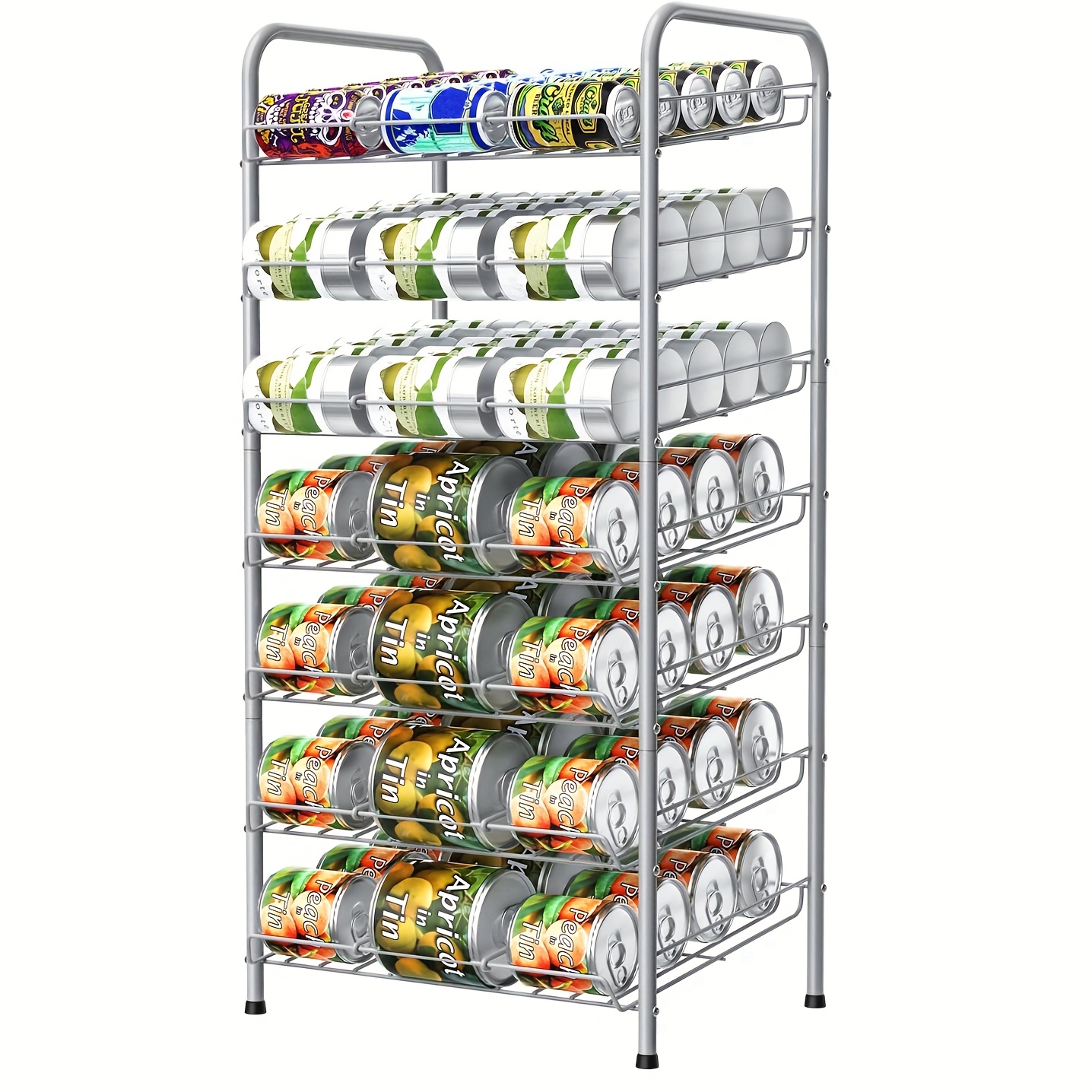 TEMU 7 Layer Can Rack, Can Storage Rack, Food Storage Rack, Can Hold 84 Cans Can Rack Dispenser, Suitable For Pantry, Kitchen, Cabinets