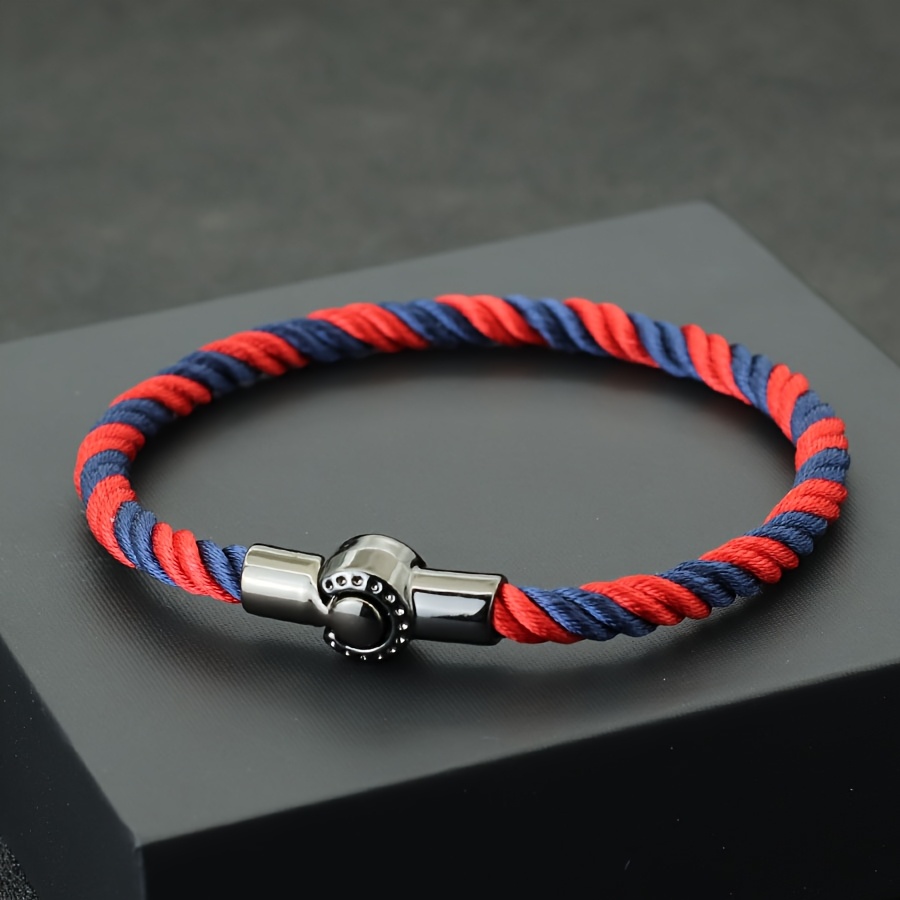 Nautical Braided Bracelet Magnetic Clasp Rope Gift